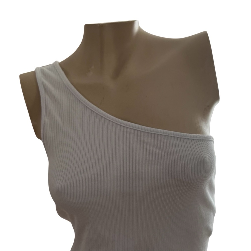 🐚🪼 2/15$ 🪼🐚
 Garage One-Shoulder Ribbed Tank Top - Picture 3 of 5